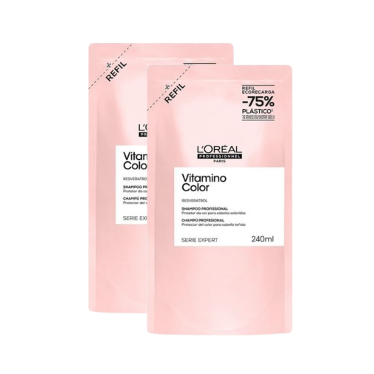 Kit 2 Refis Shampool Vitamino Color 240ml