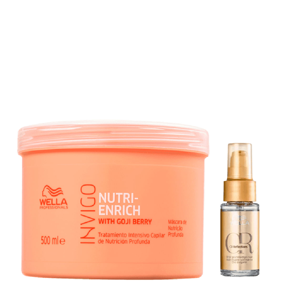 Wella Nutri-Enrich Máscara de 500ml e Oil Reflections 30ml