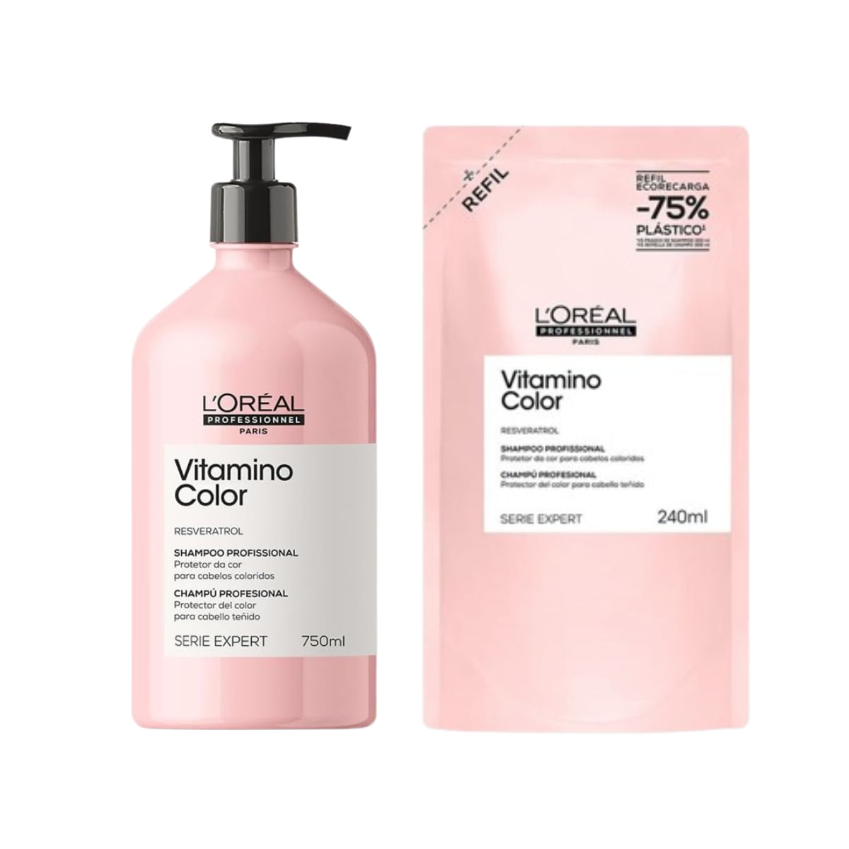 Kit ShampooVitamino Color 750ml + Refil 240ml
