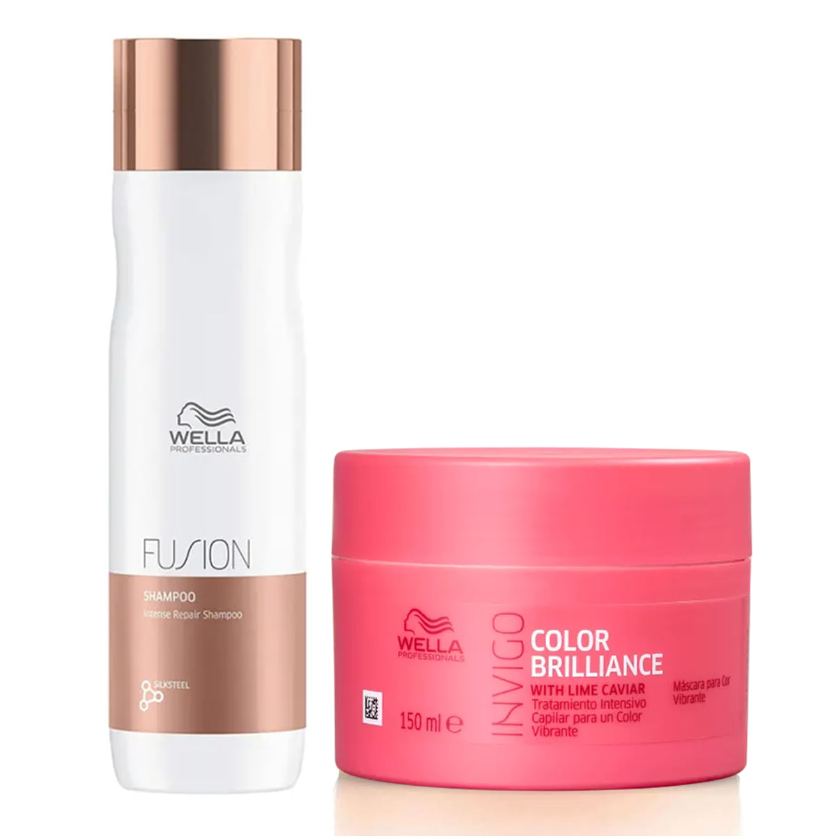 Kit Shampoo Fusion 250ml e Máscara Color Brilliance150ml