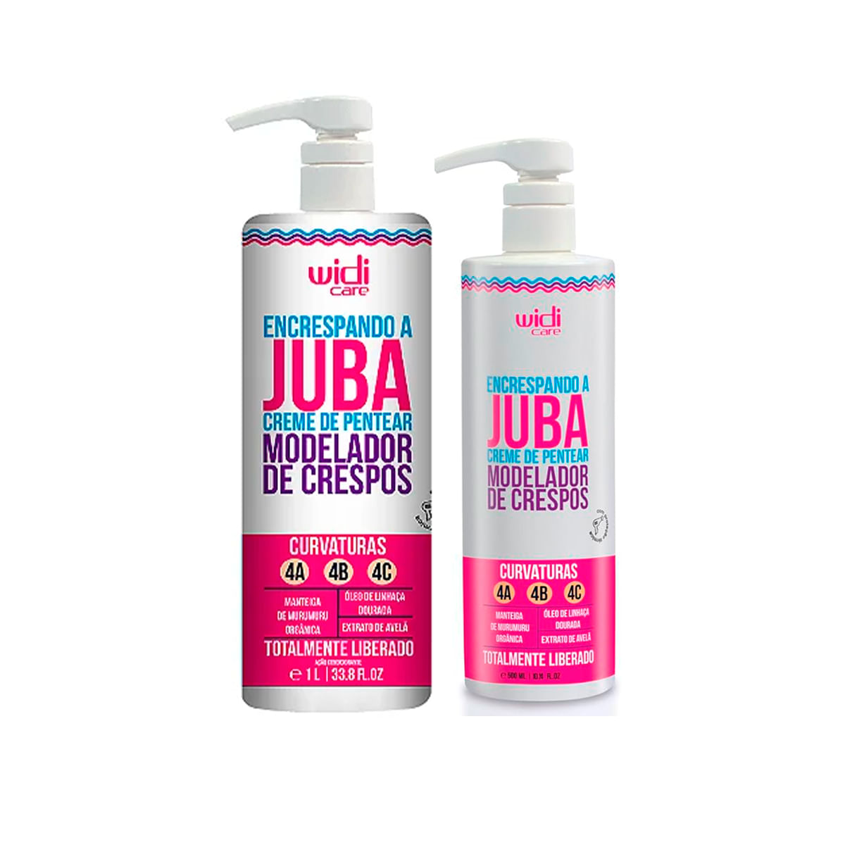 Kit Encrespando a Juba Creme de Pentear 1L  e 500ml - Widi Care