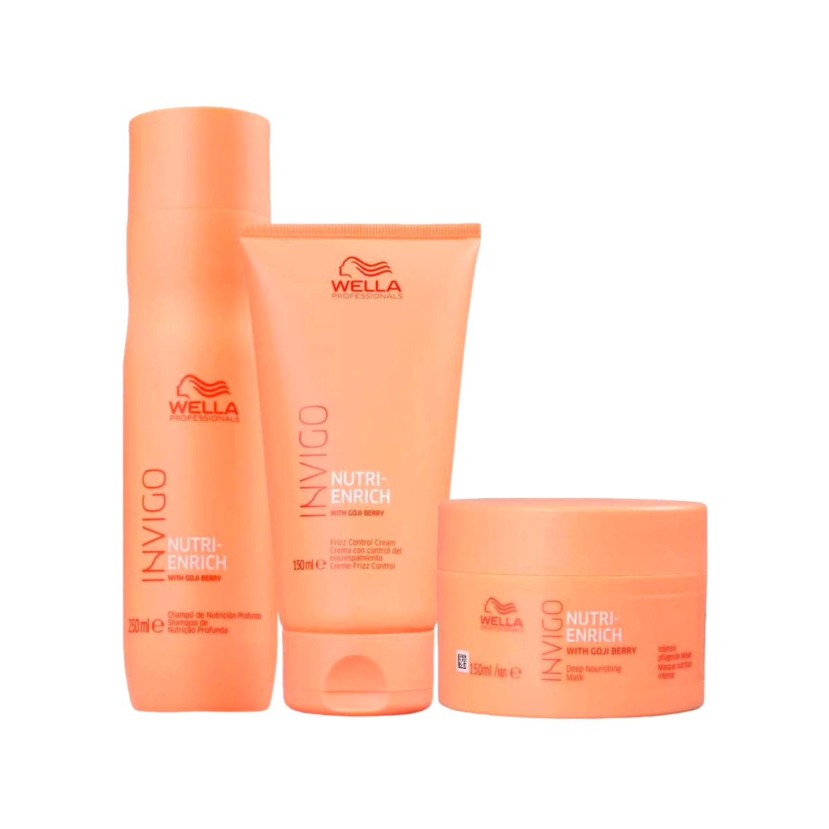 Kit Nutri Enrich Shampoo, Leave-in e Máscara - Wella