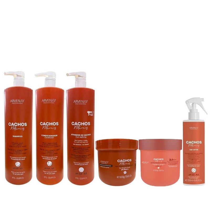 Kit Arvensis Cachos - Shampoo + Condicionador + Ativador Cachos