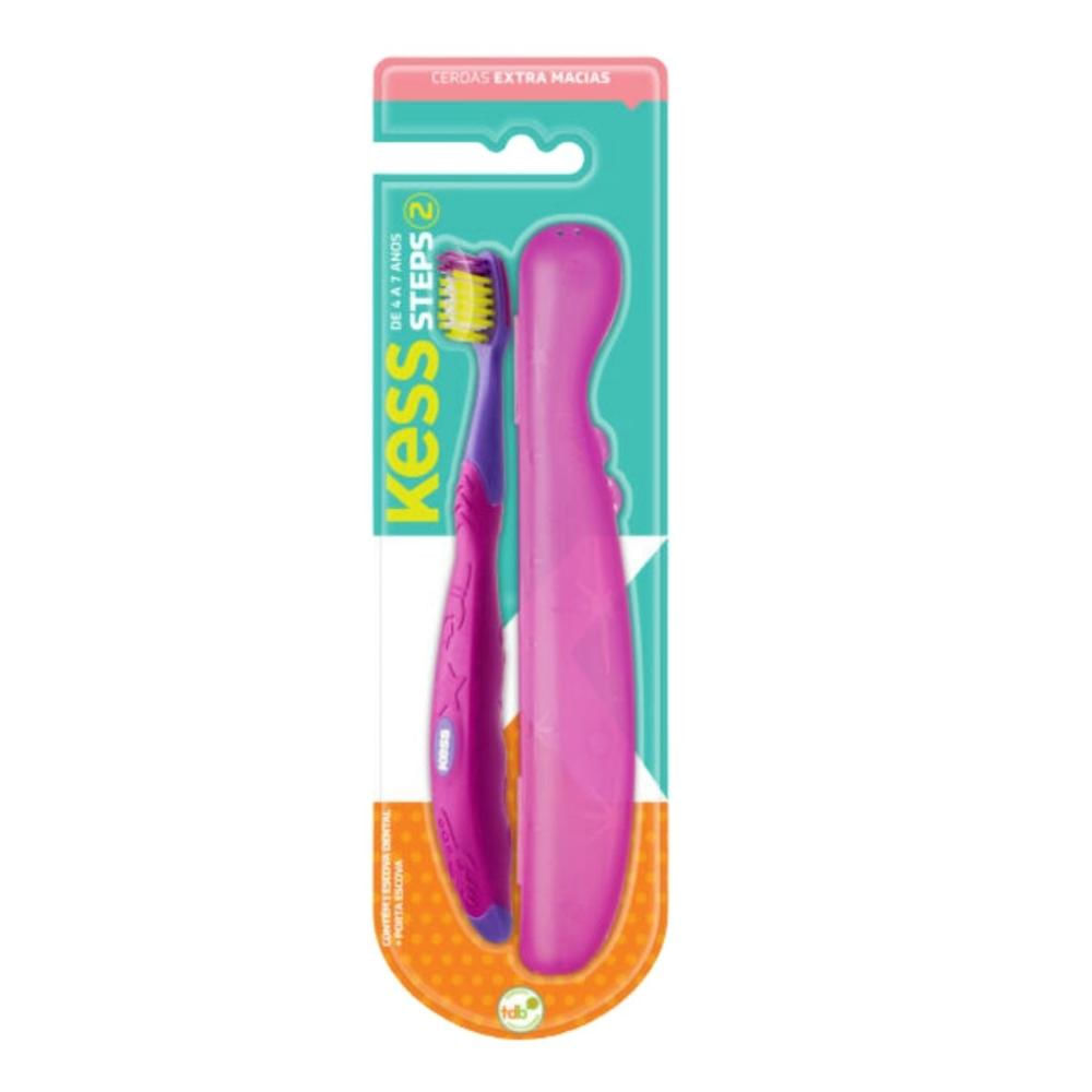 Escova Dental Steps Kess Belliz Rosa