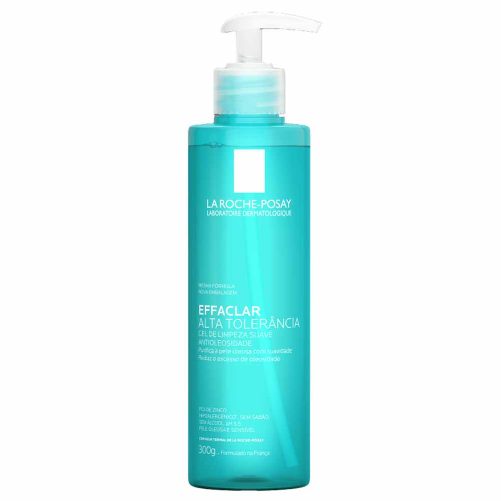 Gel de Limpeza Facial Suave Pele Oleosa e Sensível La Roche-Posay Effaclar Alta Tolerância — 300g