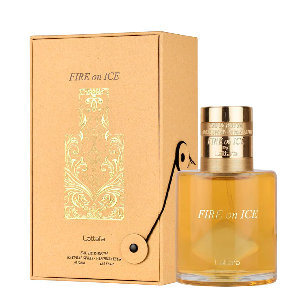 Lattafa FIRE on ICE 香水 100ml (ユニセックス) Lattafa Fire On Ice Eau de Parfum - Perfume Unissex - Época Cosméticos