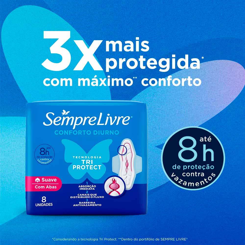 Absorvente Externo Sempre Livre Adapt Plus Suave - Leve Mais Pague