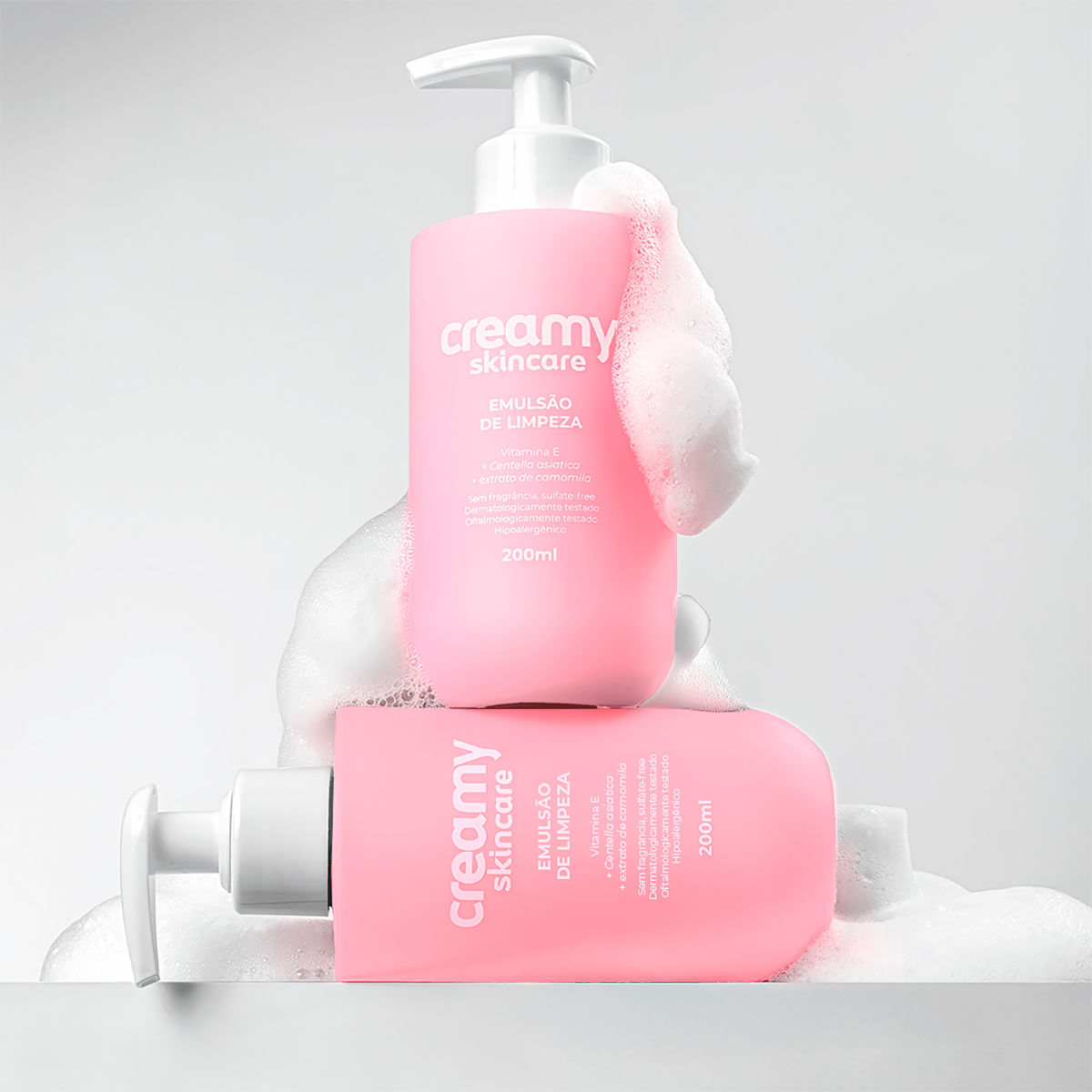 Kit Creamy Skincare Emulsão de Limpeza Mandélico FPS60 Protetor