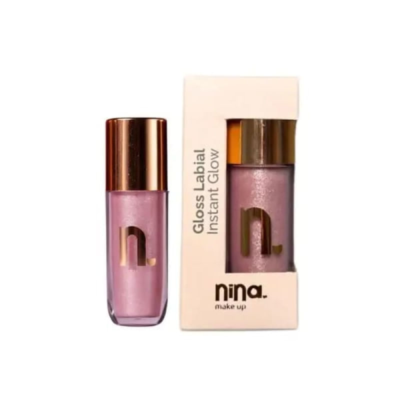Nina Makeup Instant Glow Quartzo Rosa - Gloss Labial 4ml