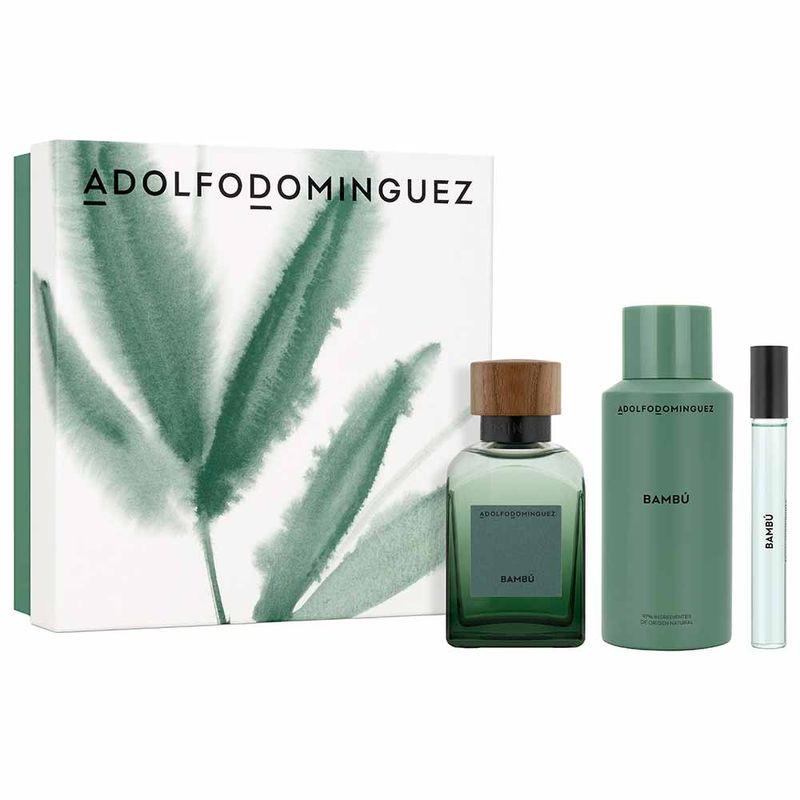Bambú Adolfo Dominguez Gel Coffret Adolfo Dominguez Kit Perfume