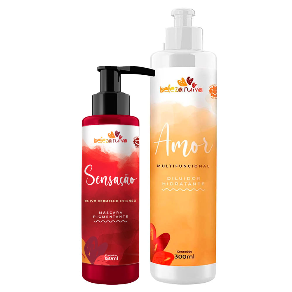 Kit Beleza Ruiva Tonalizante Sensação e Diluidor Amor - 300ml