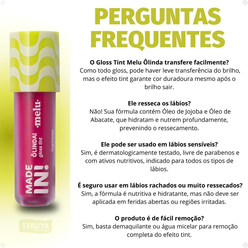 Gloss Tint Melu Made In! Ôlinda: Pitelzinho RRl6402-3 - Época