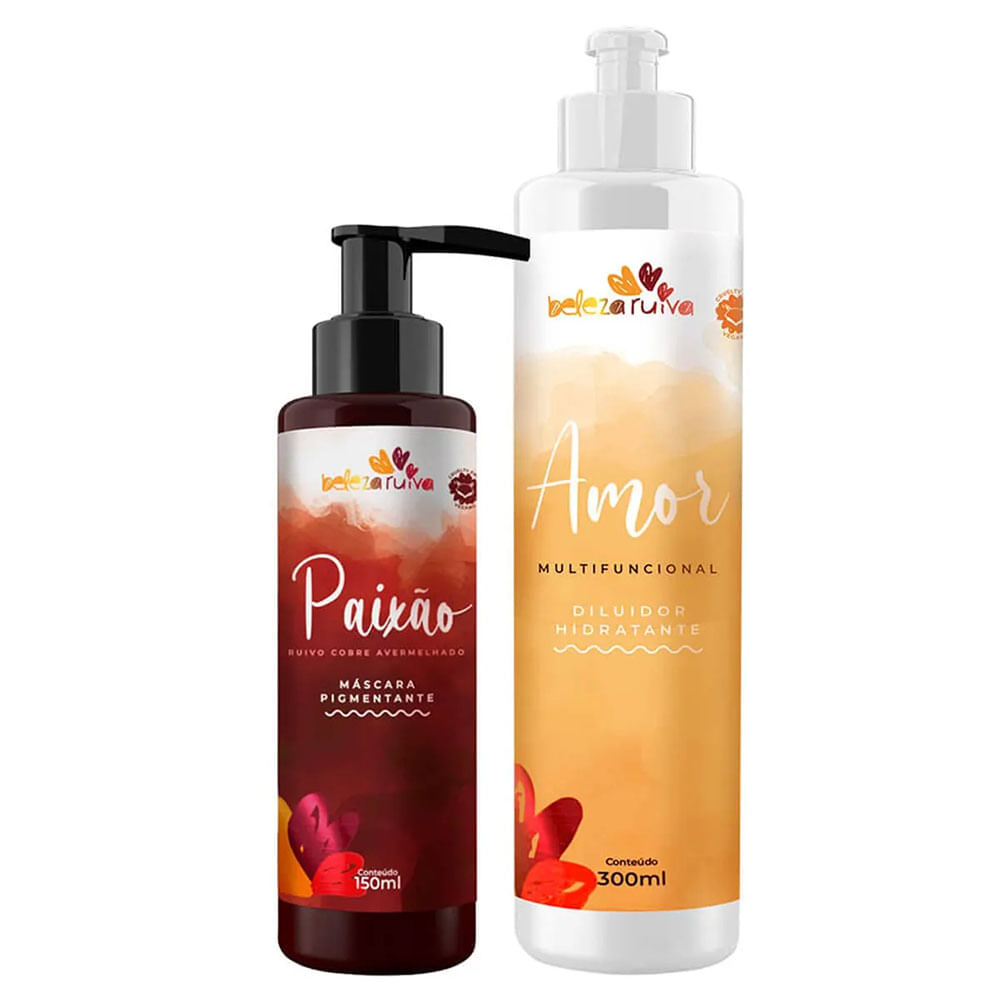 Kit Beleza Ruiva Tonalizante Paixão e Diluidor Amor - 300ml