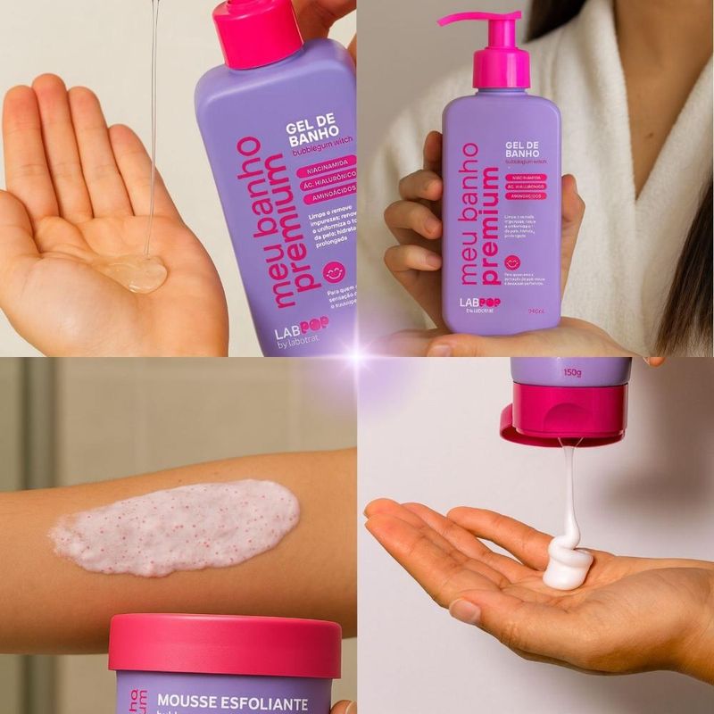 Kit LabPop by Labotrat Bubblegum Witch: Gel de Banho, Mousse
