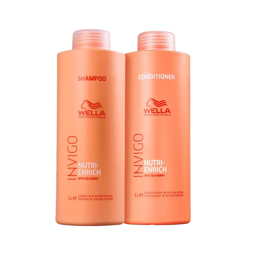 Wella Nutri-Enrich Kit Duo Shampoo 1000ml e Condicionador 1000ml