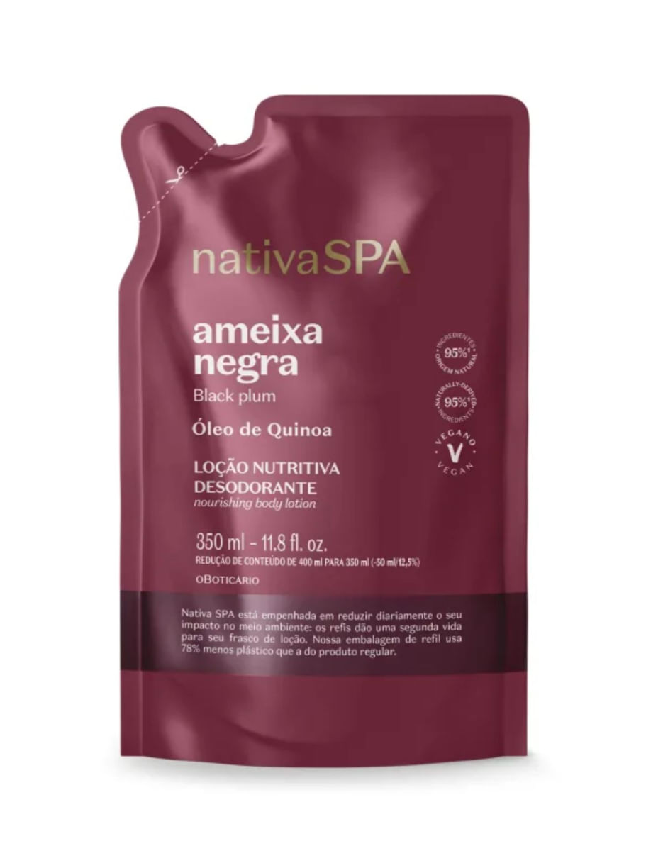 Refil Hidratante Corporal Nativa Spa Ameixa Negra 350ml