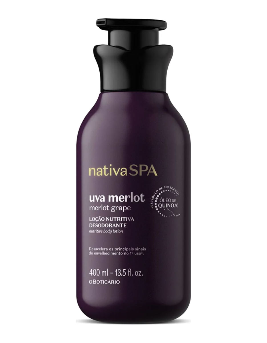 Hidratante Corporal O Boticário Nativa Spa Uva Merlot 400ml
