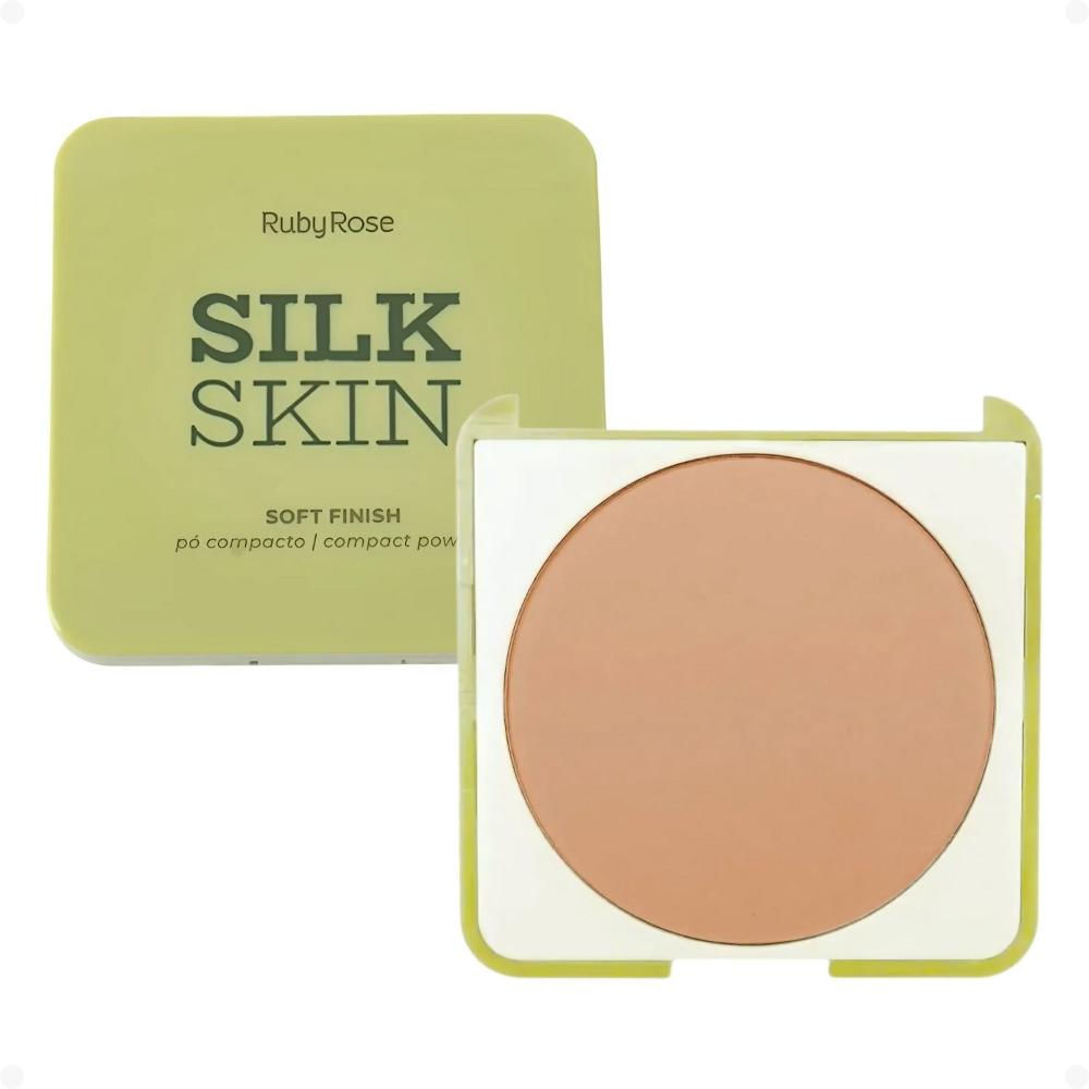 Pó Compacto Ruby Rose Silk Skin Soft Finish Medium 01 HB-T1400-6