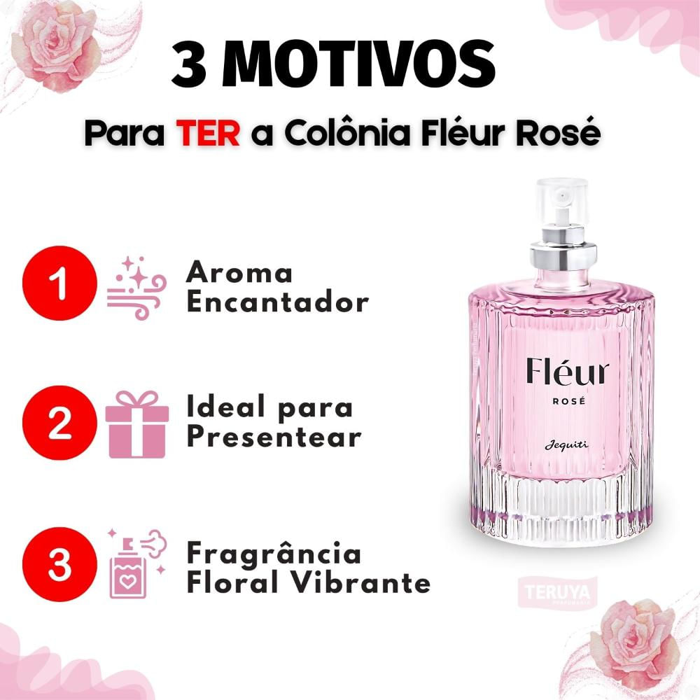 Desodorante Colônia Feminina Jequiti Fléur Rosé 25ml Época