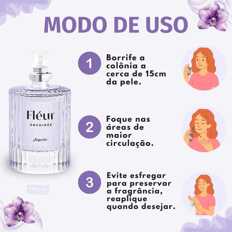 Desodorante Colônia Feminina Jequiti Fléur Orchidée 25ml - Época