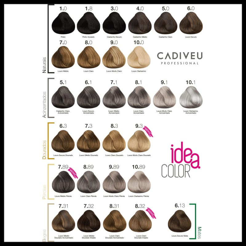 Cadiveu Professional Idea Color 7.7 Louro Medio - Coloração Permanente ...